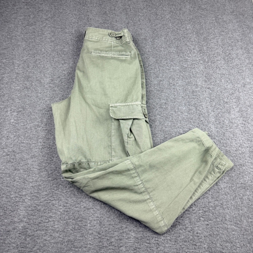 American Eagle Women's 00 Short Olive Green Cotton Cargo Pants Button Fly